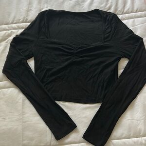 SHEIN black lace detailed long sleeve